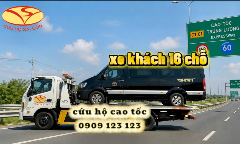 Cứu hộ xe khách trên cao tốc 