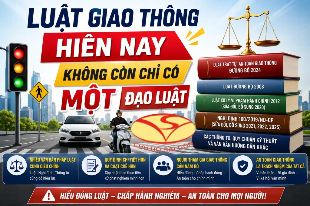 10 QUY ĐỊNH GIAO THÔNG MỚI NHẤT MỌI CHỦ XE Ô TÔ CẦN BIẾT NĂM 2026 2 Luật giao thông hiện nay không còn chỉ có một đạo luật